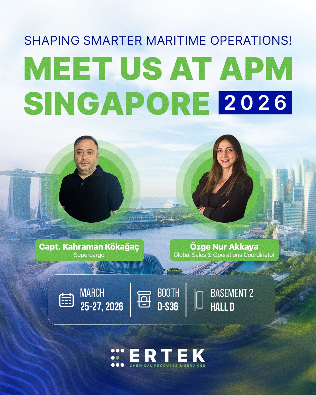 Join Ertek Chemicals at Booth D-S36 in Singapore